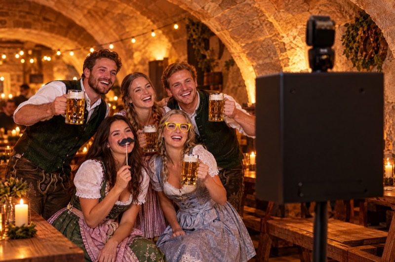 Feier im fränkischen Gewölbekeller mit der Fotobox