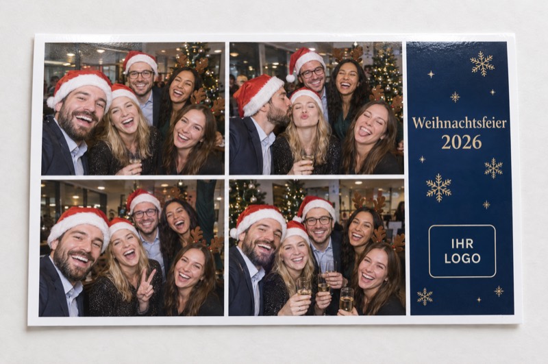 Beispiel-Drucklayout: Weihnachtsfeier mit Logo
